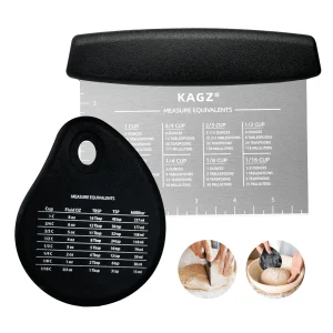 Bench Scraper & Chopper - Multifunctional Dough with Silver/Black